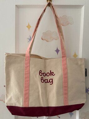 Out of Print Book Bag large canvas tote bag NWOT